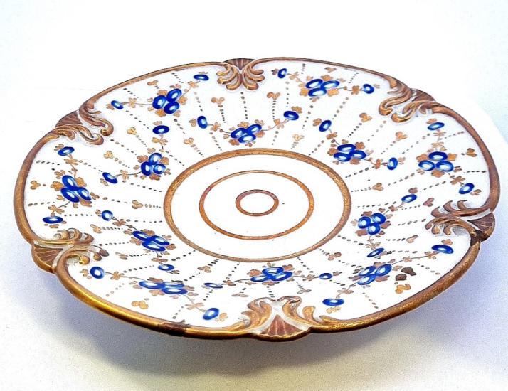 Ša po, modro zlatavé, značeno FL