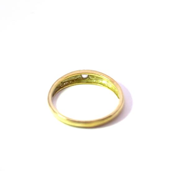 Zlatý prsten s leukosafírem, vel. 55