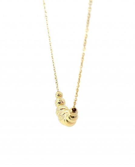 Zlatý náhrdelník s kuličkami, 2,44 g