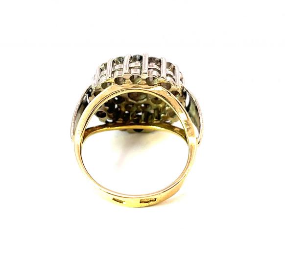 Zlatý prsten s diamanty, vel. 57
