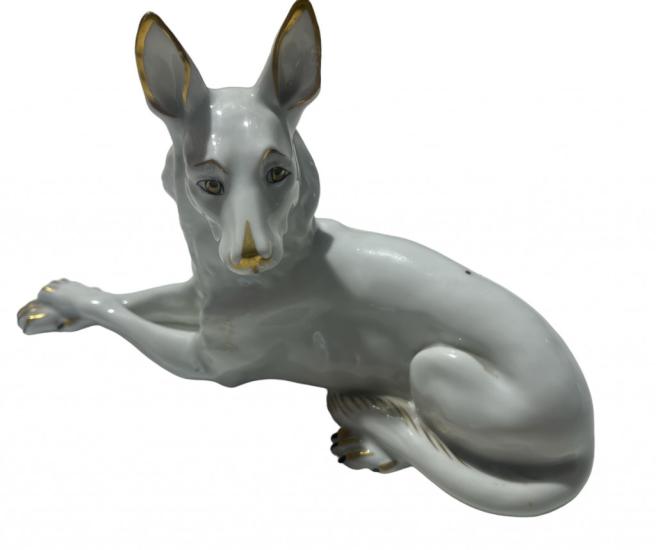 Starožitný porcelánový vlčák