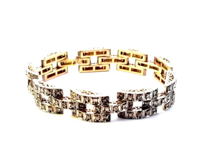 Starožitný art deco náramek s diamanty
