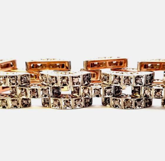 Starožitný art deco náramek s diamanty