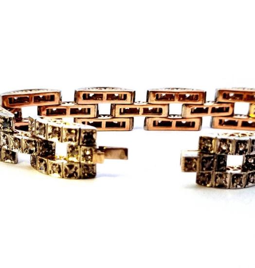 Starožitný art deco náramek s diamanty
