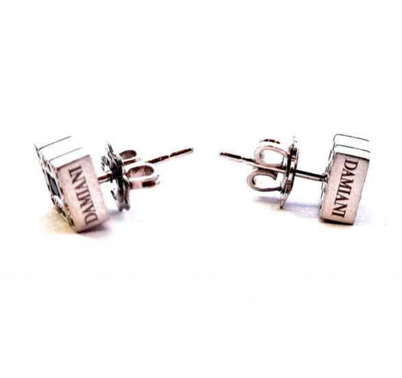 Náušnice z bílého zlata se safírem a diamanty, DAMIANI, puzeta