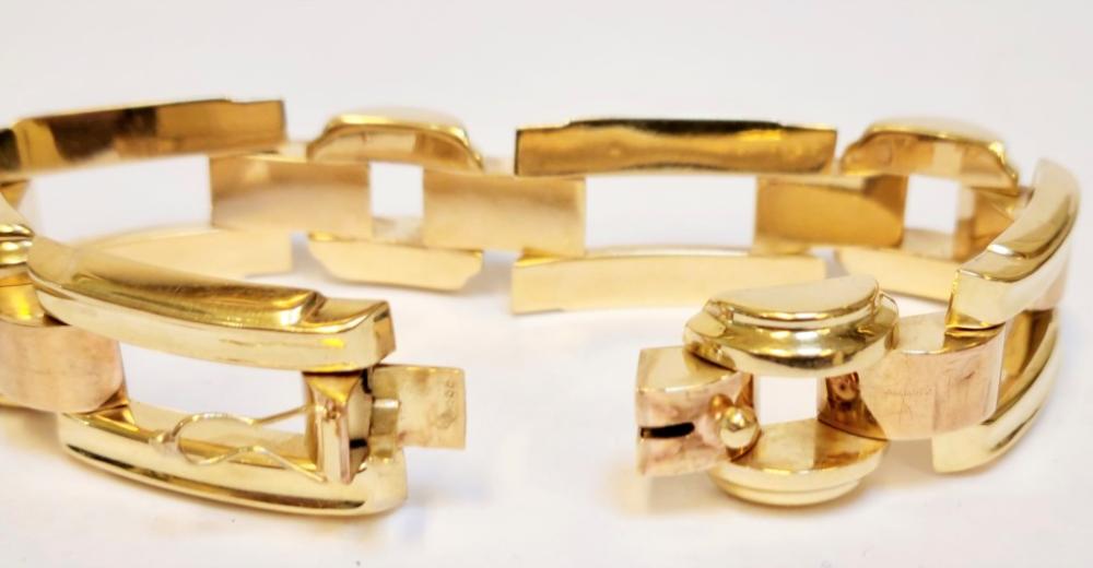 Starožitný zlatý náramek článkový