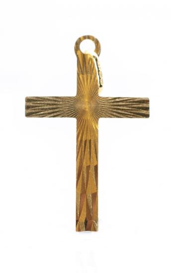 Zlatý přívěsek kříž, 1,07g