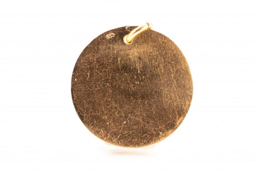 Zlatý přívěsek se smaltem- konvalinky, 1,98g