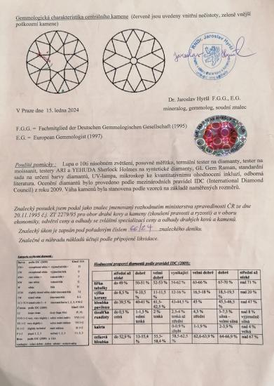 Starožitný zlatý prsten s diamantem 1,09 ct, vel. 56