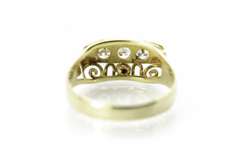 Zlatý prsten s diamanty - 0,6 ct, vel. 56