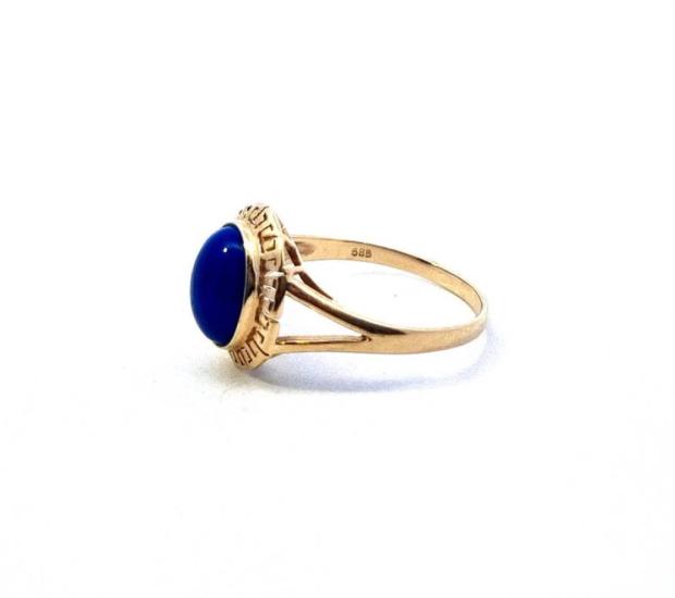 Zlatý prsten s Lapis lazuli