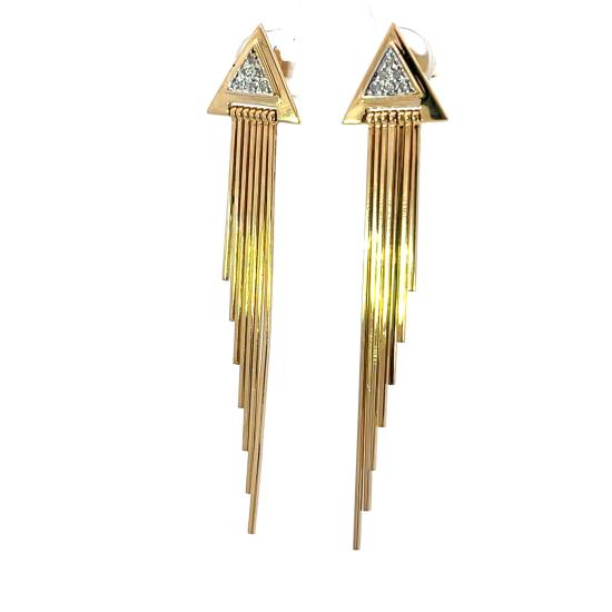 Zlaté náušnice se zirkony, puzeta - 3 Zlaté náušnice se zirkony, puzeta - 3