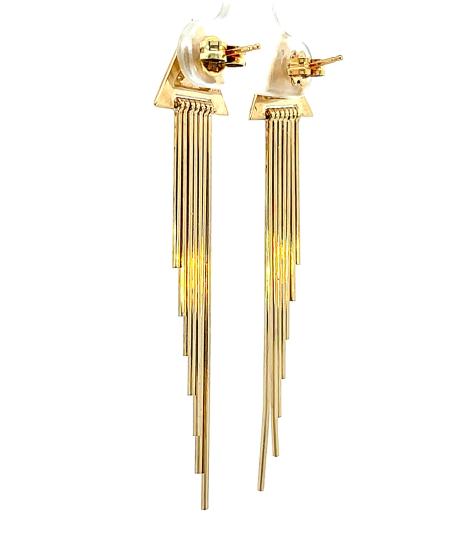 Zlaté náušnice se zirkony, puzeta - 4 Zlaté náušnice se zirkony, puzeta - 4