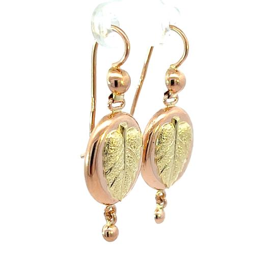 Starožitné zlaté náušnice, visací - 1 Starožitné zlaté náušnice, visací - 1