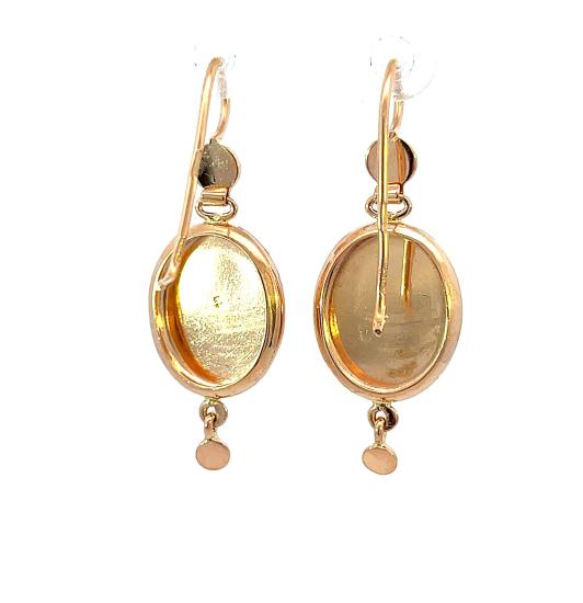 Starožitné zlaté náušnice, visací - 3 Starožitné zlaté náušnice, visací - 3