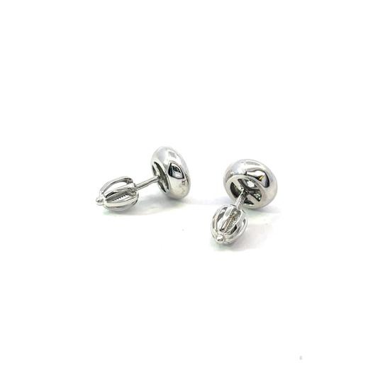 Náušnice z bílého zlata s diamanty, šroubek - 3 Náušnice z bílého zlata s diamanty, šroubek - 3