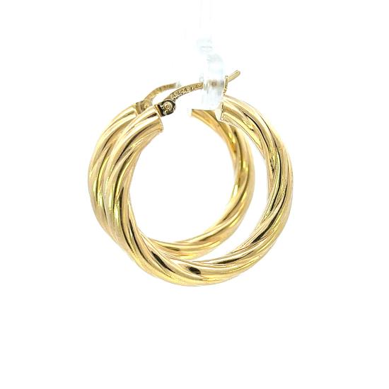 Zlaté náušnice, kruhy - 3 Zlaté náušnice, kruhy - 3