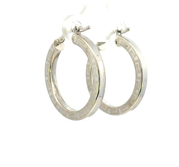 Náušnice z bílého zlata, kruhy - 2 Náušnice z bílého zlata, kruhy - 2