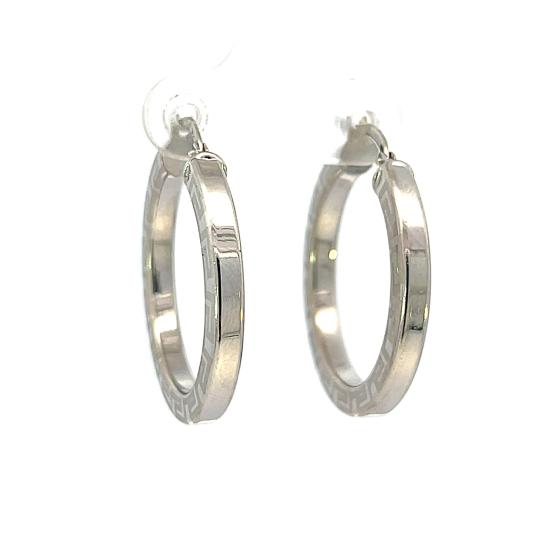 Náušnice z bílého zlata, kruhy - 1 Náušnice z bílého zlata, kruhy - 1