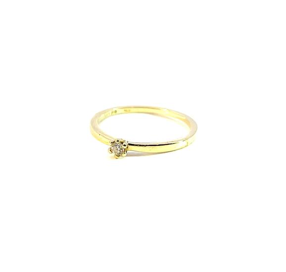 Zlatý prsten s diamantem, vel. 51 Zlatý prsten s diamantem, vel. 51