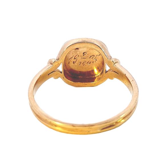 Prsten z růžového zlata s monogramem, vel. 69 - 4 Prsten z růžového zlata s monogramem, vel. 69 - 4