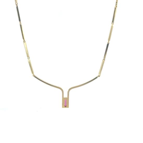 Starožitný zlatý kolier s rubínem, 7,95 g - 4 Starožitný zlatý kolier s rubínem, 7,95 g - 4