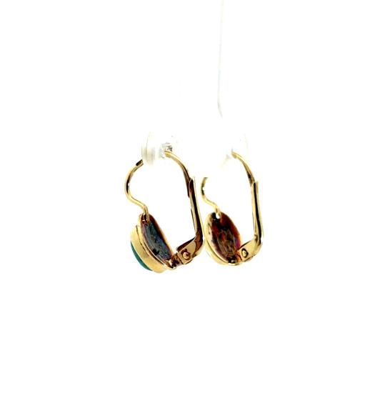 Zlaté náušnice s tyrkysy, visací - 4 Zlaté náušnice s tyrkysy, visací - 4