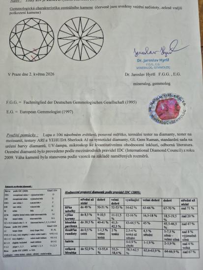 Zlatý prsten s diamantem 0,73 ct, vel. 54 - 6 Zlatý prsten s diamantem 0,73 ct, vel. 54 - 6