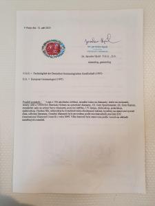 Prsten z bílého a žlutého zlata s diamanty, vel. 51