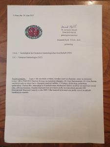 Zlatý prsten s diamanty, vel. 52