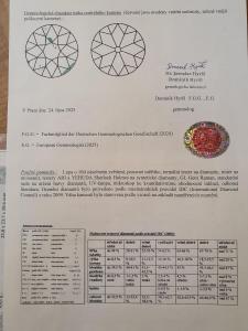 Starožitný zlatý prsten s diamantem, první republika, vel. 61