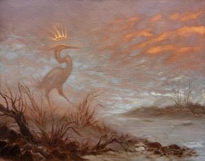 V mlze, 55 x 70 cm