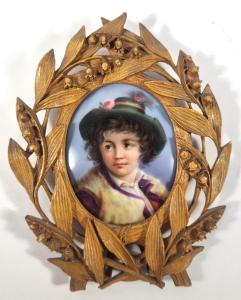 Miniatura na porcelánu - portét chlapce
