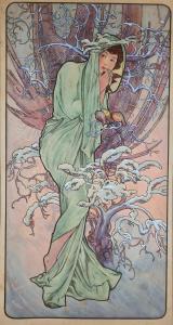 Zima - kopie Alfons Mucha