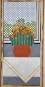 Muškáty za záclonou