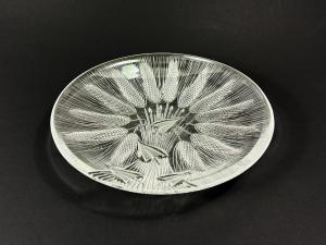 Skleněná miska s klasy, průměr 22 cm
