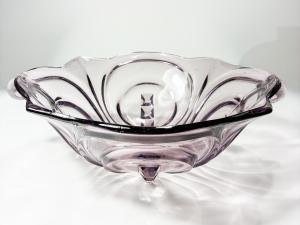 Fialová Art Deco mísa, průměr 27 cm