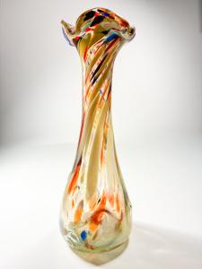 Váza - brokové sklo, výška 32 cm
