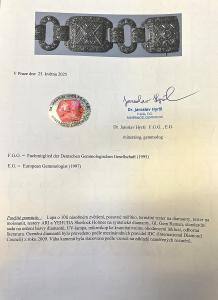 Starožitný zlatý náramek s diamanty