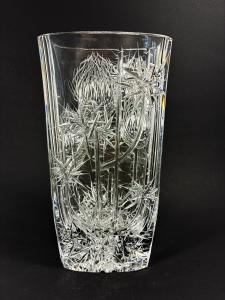Skleněná váza, Bodláky, 26 cm
