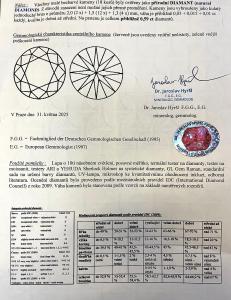 Platinový prsten s diamanty a safíry, vel. 56,5