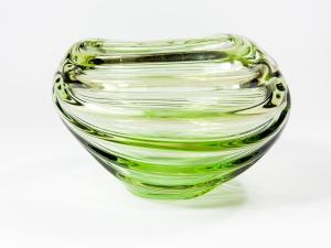 Zelená hutní miska/popelník, 13,5 cm
