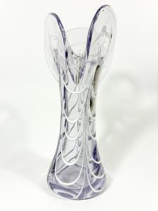Netradiční váza se žíháním, výška 27 cm