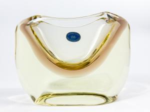 Citrínový popelník sommerso- šířka 16 cm