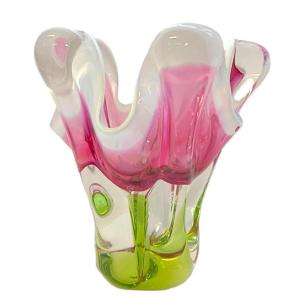 Váza hutní sklo ,,Květ" - Josef Hospodka