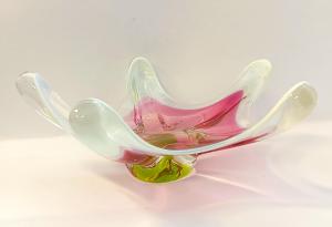 Mísa hutní sklo ,,Květ" - Josef Hospodka