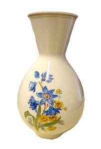 Porcelánová váza s modrými květy - Míšeň