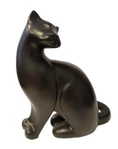 Černá porcelánová kočka - DUX