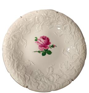 Porcelánový talíř růží - Míšeň