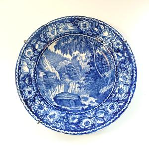 Starý kameninový talíř Týnice, Teinitz 1830